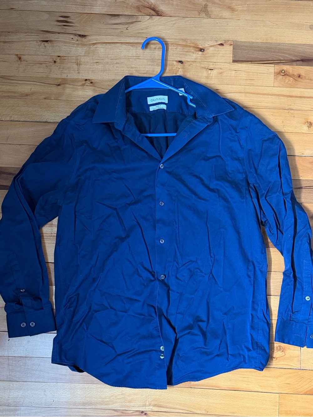 Calvin Klein Royal Blue Long-Sleeve Dress Shirt